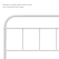 Serena White Queen Steel Headboard - Ornate Home
