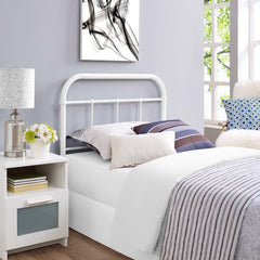Serena White Twin Steel Headboard - Ornate Home