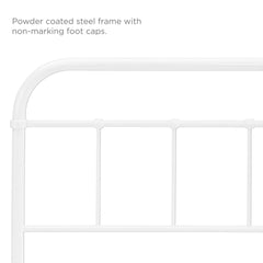 Serena White Twin Steel Headboard - Ornate Home