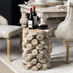 Serendipity Tan/White Accent Table - Ornate Home