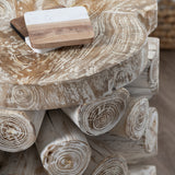 Serendipity Tan/White Accent Table - Ornate Home