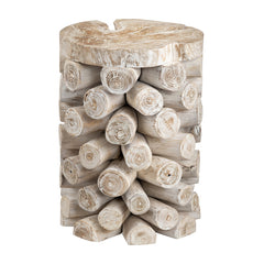 Serendipity Tan/White Accent Table - Ornate Home