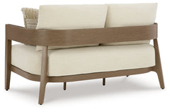 Serene Bay Dark Brown/White Loveseat w/Cushion - Ornate Home