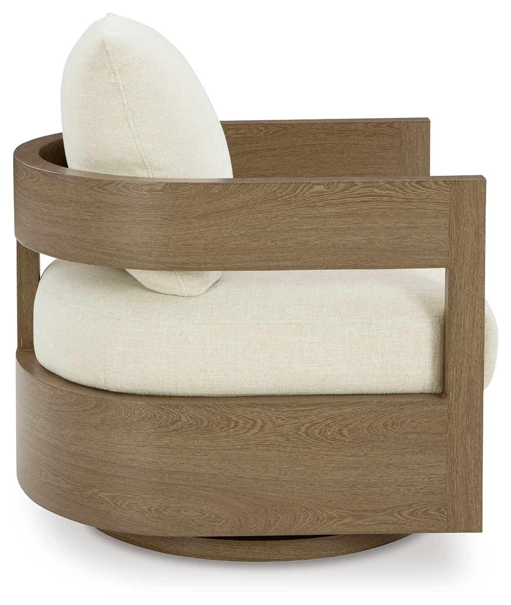 Serene Bay Dark Brown/White Swivel Glider Chair w/Cushion - Ornate Home