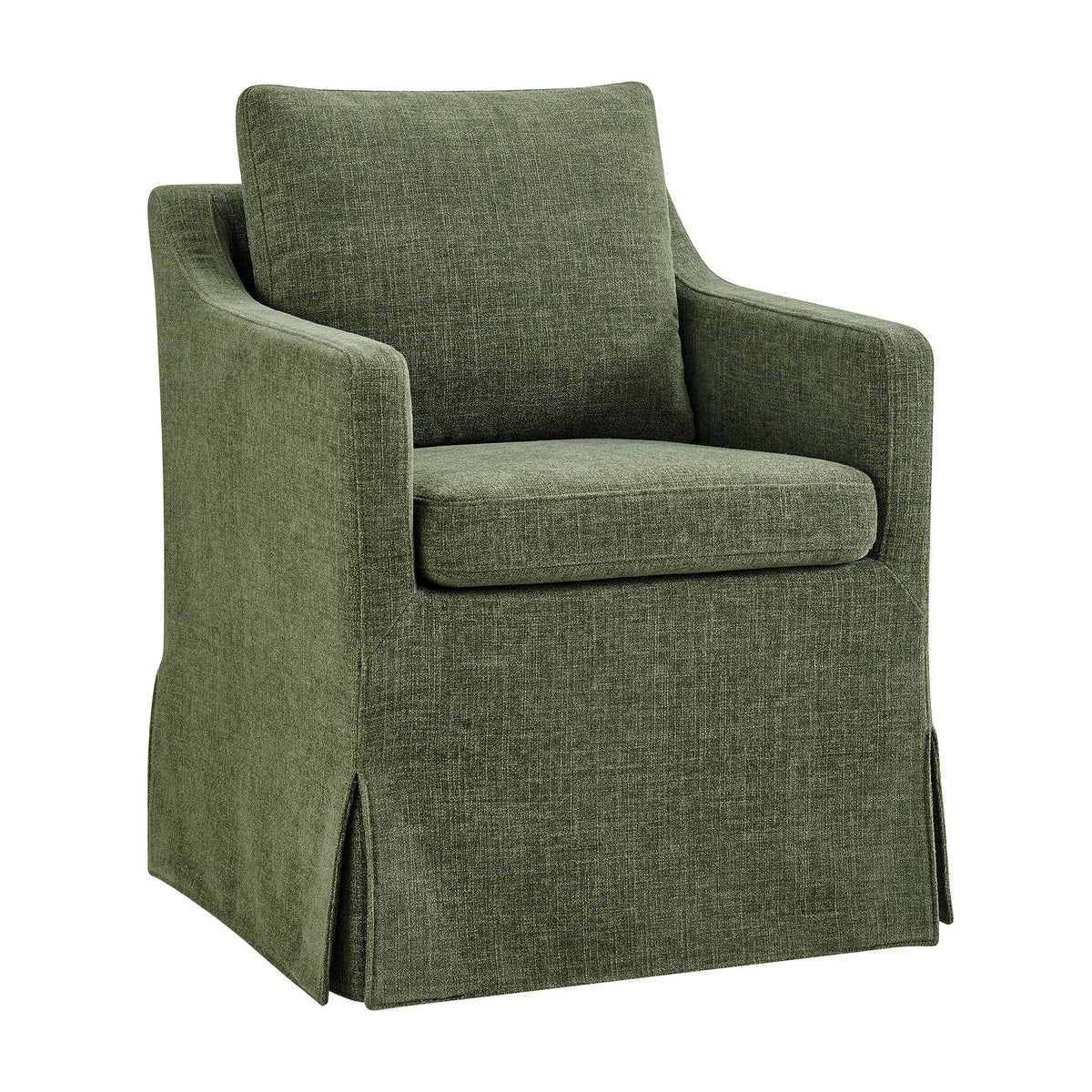 Serene Foliage Slipcovered Performance Fabric Dining Armchair - Ornate Home