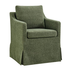 Serene Foliage Slipcovered Performance Fabric Dining Armchair - Ornate Home
