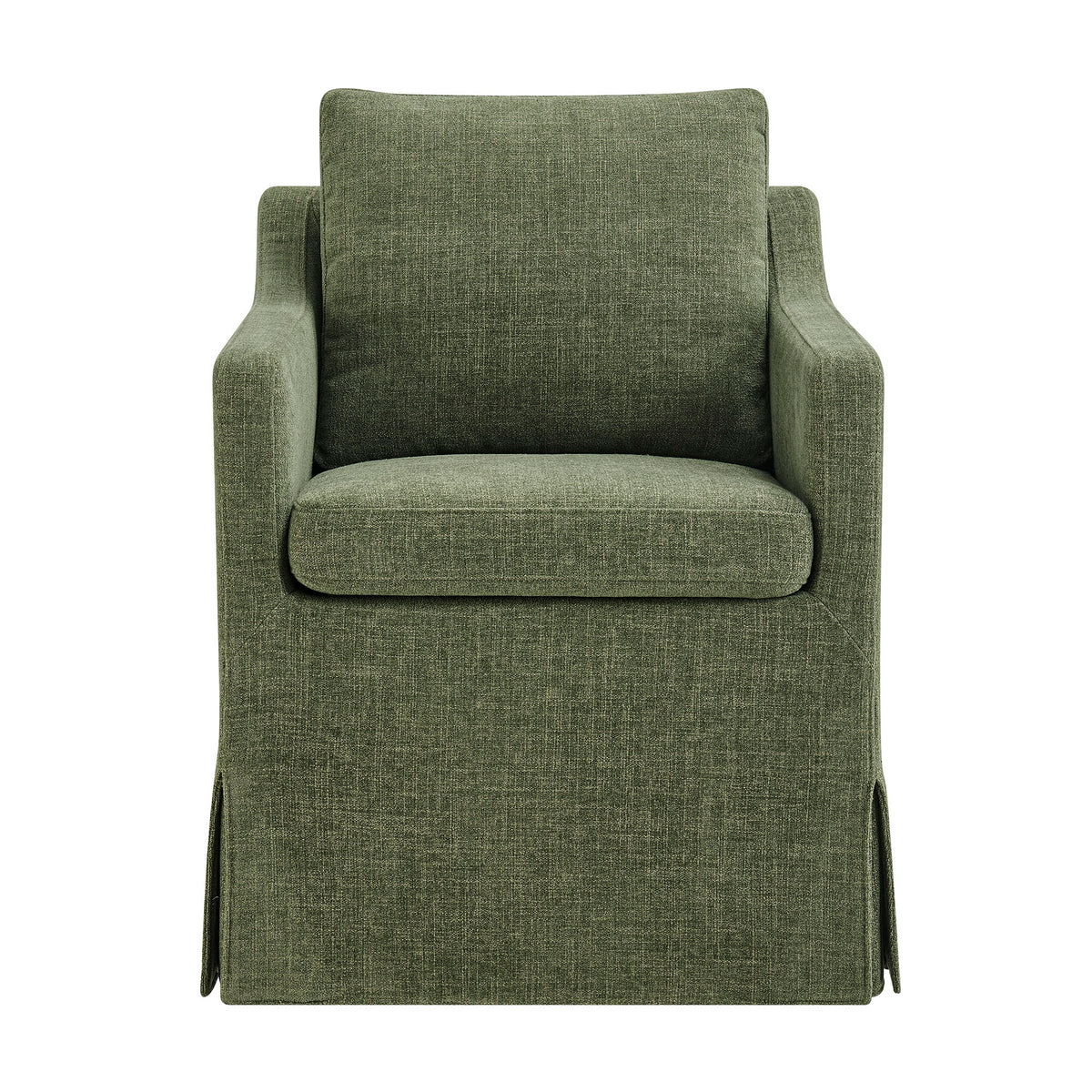 Serene Foliage Slipcovered Performance Fabric Dining Armchair - Ornate Home