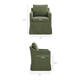 Serene Foliage Slipcovered Performance Fabric Dining Armchair - Ornate Home