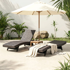 Serene Gray Outdoor Chaise Lounger - Ornate Home