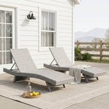 Serene Gray Outdoor Chaise Lounger - Ornate Home