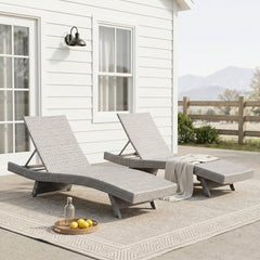 Serene Gray Outdoor Chaise Lounger - Ornate Home
