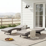 Serene Gray Outdoor Chaise Lounger - Ornate Home