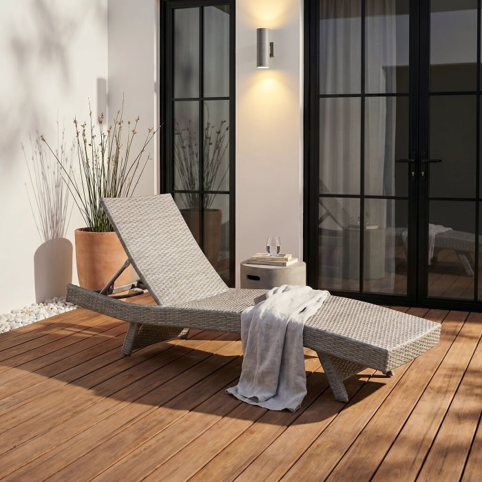 Serene Gray Outdoor Chaise Lounger - Ornate Home