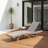 Serene Gray Outdoor Chaise Lounger - Ornate Home