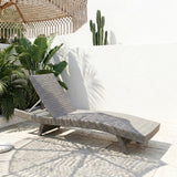 Serene Gray Outdoor Chaise Lounger - Ornate Home