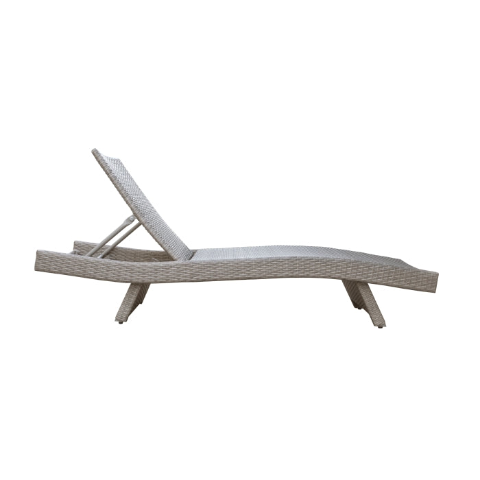 Serene Gray Outdoor Chaise Lounger - Ornate Home