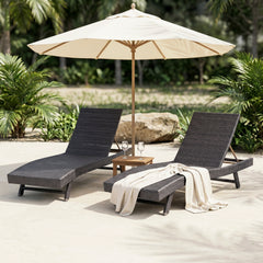 Serene Gray Outdoor Chaise Lounger - Ornate Home