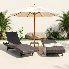 Serene Gray Outdoor Chaise Lounger - Ornate Home