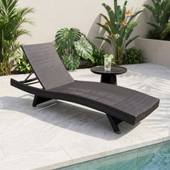 Serene Gray Outdoor Chaise Lounger - Ornate Home