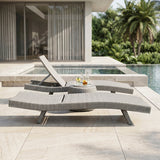 Serene Gray Outdoor Chaise Lounger - Ornate Home