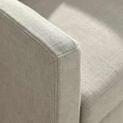 Serene Linen Fabric Slipcovered Swivel Armchair - Ornate Home