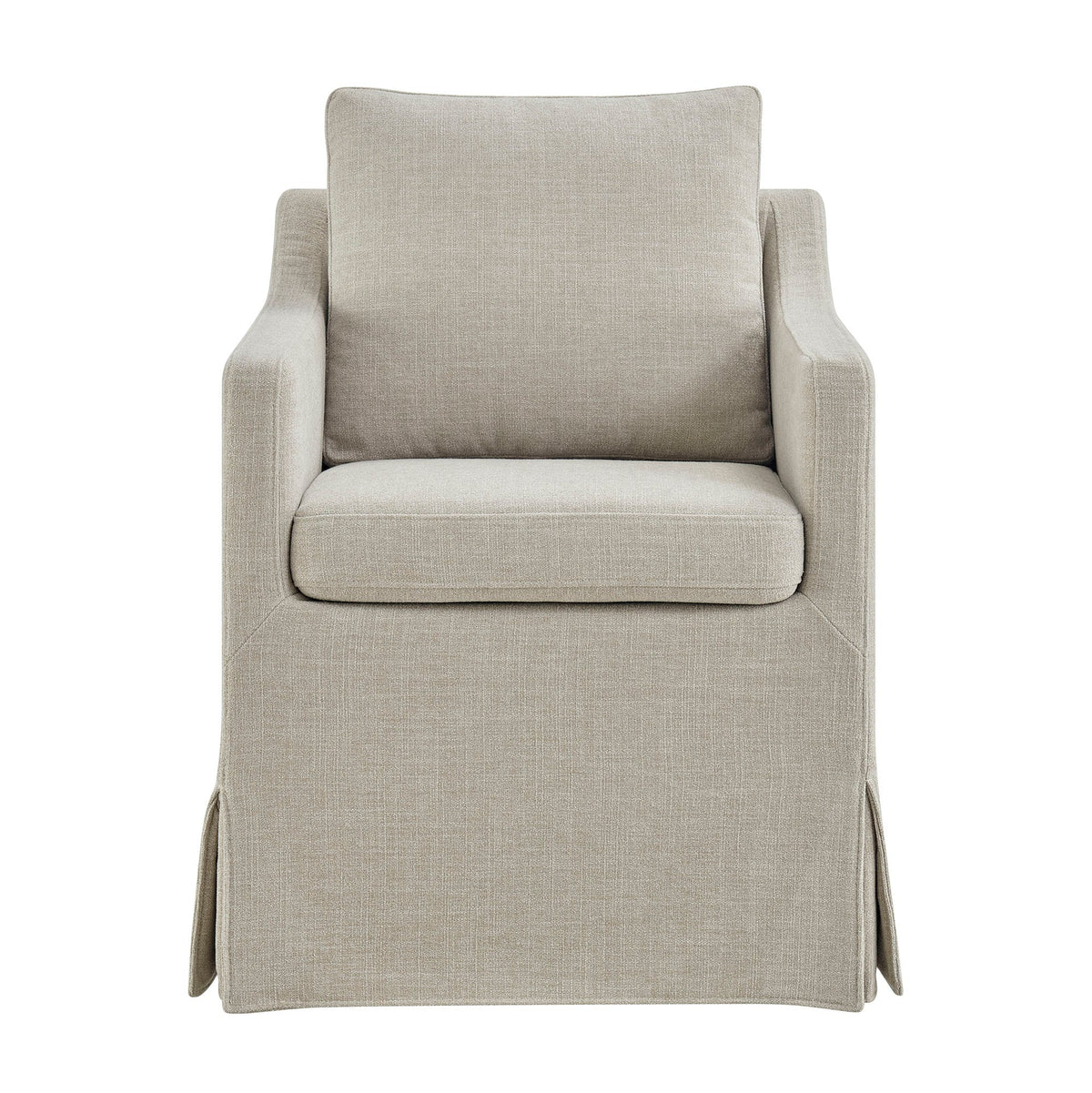Serene Linen Slipcovered Performance Fabric Dining Armchair - Ornate Home