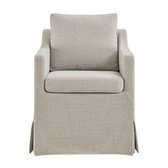 Serene Linen Slipcovered Performance Fabric Dining Armchair - Ornate Home