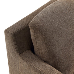 Serene Mocha Fabric Slipcovered Swivel Armchair - Ornate Home