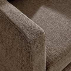 Serene Mocha Fabric Slipcovered Swivel Armchair - Ornate Home