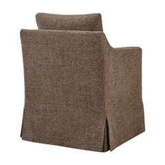 Serene Mocha Slipcovered Performance Fabric Dining Armchair - Ornate Home