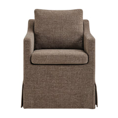 Serene Mocha Slipcovered Performance Fabric Dining Armchair - Ornate Home