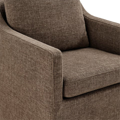 Serene Mocha Slipcovered Performance Fabric Dining Armchair - Ornate Home