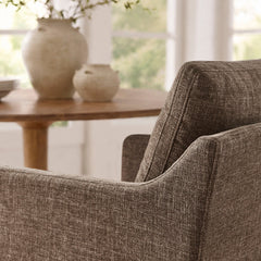 Serene Mocha Slipcovered Performance Fabric Dining Armchair - Ornate Home
