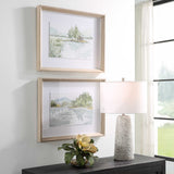 Serene Multicolor Lake Framed Prints (Set of 2) - Ornate Home