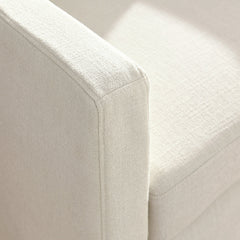 Serene Salt Fabric Slipcovered Swivel Armchair - Ornate Home