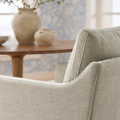 Serene Salt Slipcovered Performance Fabric Dining Armchair - Ornate Home