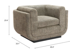 Sereneu Green Tweed Accent Chair - Ornate Home