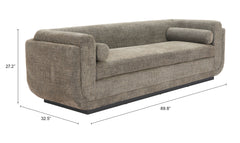 Sereneu Green Tweed Sofa - Ornate Home