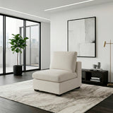 Serenity Beige Armless Chair - Ornate Home