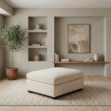 Serenity Beige Ottoman - Ornate Home