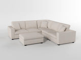 Serenity Beige Ottoman - Ornate Home