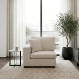 Serenity Beige Reversible Chair With One Arm - Ornate Home