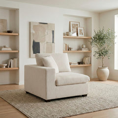 Serenity Beige Reversible Chair With One Arm - Ornate Home
