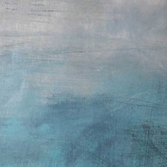 Serenity Paused Blue/Gray/Woodtone Framed Abstract Print - Ornate Home