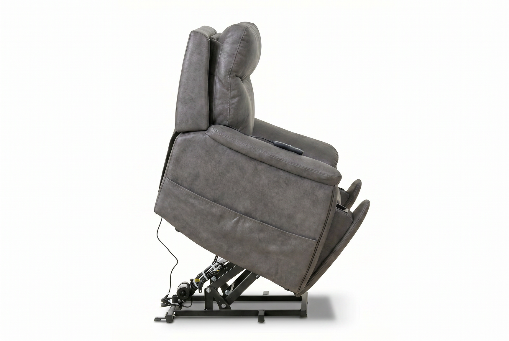 Serenity Slate Grey Ultra Infinite Position Lift Chair with Power Headrest, Heat, Massage & Wireless Charging - Ornate Home