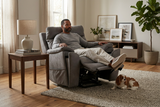 Serenity Slate Grey Ultra Infinite Position Lift Chair with Power Headrest, Heat, Massage & Wireless Charging - Ornate Home