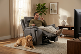 Serenity Slate Grey Ultra Infinite Position Lift Chair with Power Headrest, Heat, Massage & Wireless Charging - Ornate Home