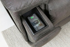 Serenity Slate Grey Ultra Infinite Position Lift Chair with Power Headrest, Heat, Massage & Wireless Charging - Ornate Home