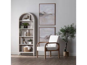 Serenity White/Tan Etagere - Ornate Home