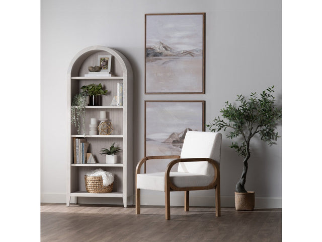 Serenity White/Tan Etagere - Ornate Home